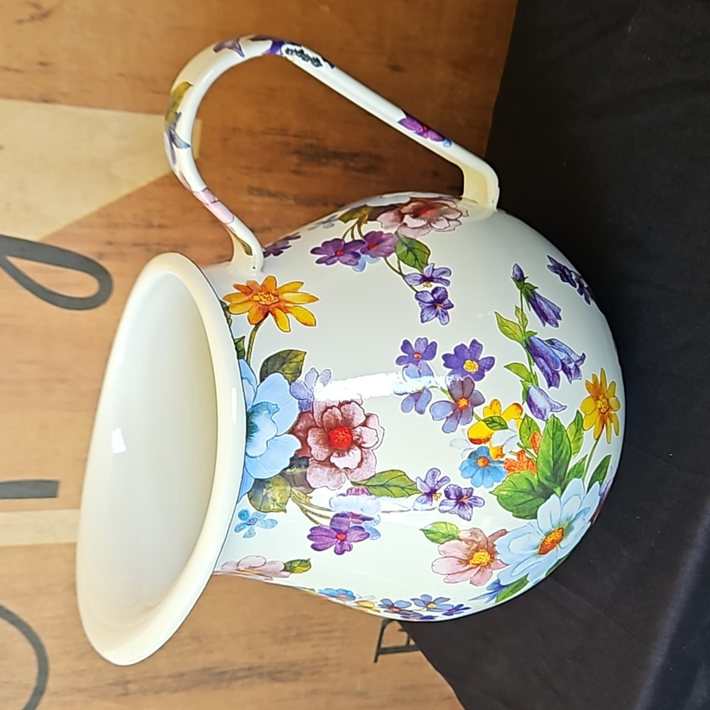 Mackenzie Childs Flower Market White Drink Pitcher - Picture 10 of 10